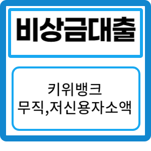 키위뱅크 비상금대출 조건 및 신청 방법