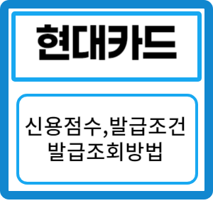 현대카드 발급 조건, 신용점수 및 발급 조회 방법